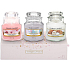Yankee Candle Everyday Sweet Nothings - Süßes Nichts + Weiche Decke - Weiche Decke + Kirschblüte - Kirschblüten-Duftkerze Klassisches kleines Glas 3 x 104 g, Geschenkset 2019