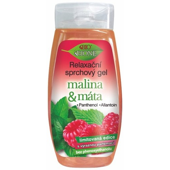 Bione Cosmetics Himbeere & Minze entspannendes Duschgel für alle Hauttypen 250 ml