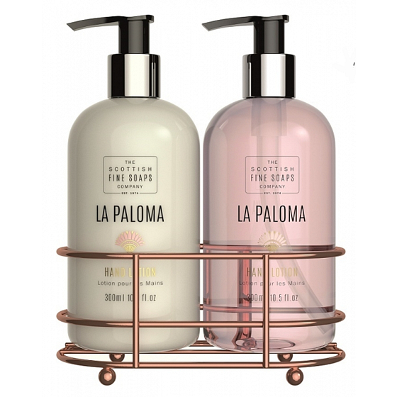 Scottish Fine Soaps La Paloma Handmilch 300 ml + Flüssigseife für die Hände 300 ml, Duo-Set