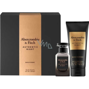 Abercrombie & Fitch Authentic Night Man Eau de Toilette für Männer 50 ml + Duschgel 200 ml, Geschenkset