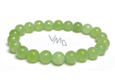 Olivin / Peridot Armband elastischer Naturstein, Kugel 8 mm / 16 - 17 cm, Stein schützt die menschliche Aura