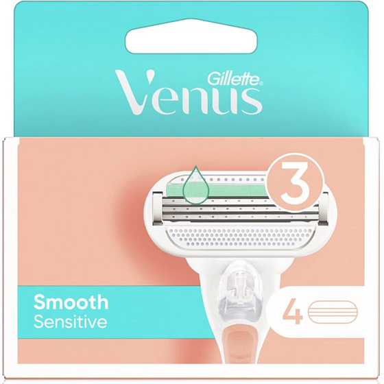 Gillette Venus Smooth Sensitive Ersatzköpfe 4 Stück für Frauen