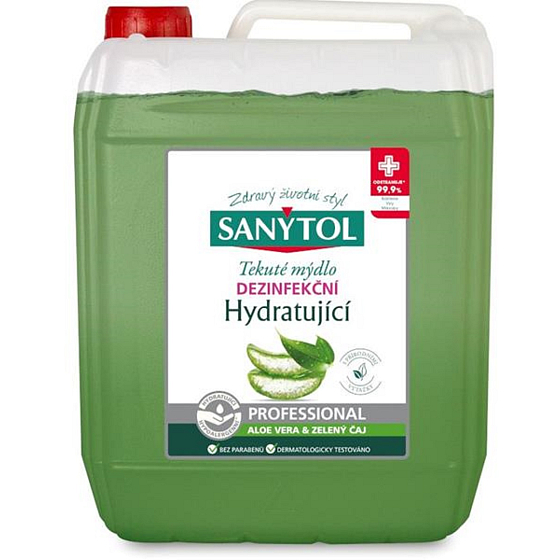 Sanytol Grüner Tee & Aloe Vera feuchtigkeitsspendende Handseife Kanister 5 l