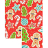 Nekupto Weihnachtsgeschenkpapier 70 x 1000 cm Rot Lebkuchen