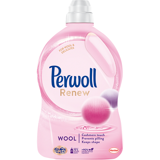 Perwoll Renew Wool & Delicates Wolle, Kaschmir & Seide Waschgel 54 Stück 2,97 l