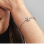 Sterling Silber 925 Alphabet Buchstabe Q, Perle für Armband