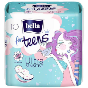 Bella For Teens Ultra Sensitive Damenbinden mit Flügeln 10 Stück