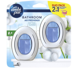 Ambi Pur Bathroom Baumwollblüte Badezimmer Lufterfrischer Gel 2 x 7,5 ml, Duopack