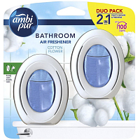 Ambi Pur Bathroom Cotton Flower Gel-Lufterfrischer für das Badezimmer 2 x 7,5 ml, Duopack