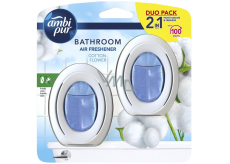 Ambi Pur Bathroom Baumwollblüte Badezimmer Lufterfrischer Gel 2 x 7,5 ml, Duopack