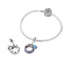 Charm Sterlingové stříbro 925 Drak modrý, korálek na náramek zvíře