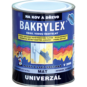 Bakrylex Universal matt V2066 Farbe für Holz und Metall 0199 schwarz, 700 g