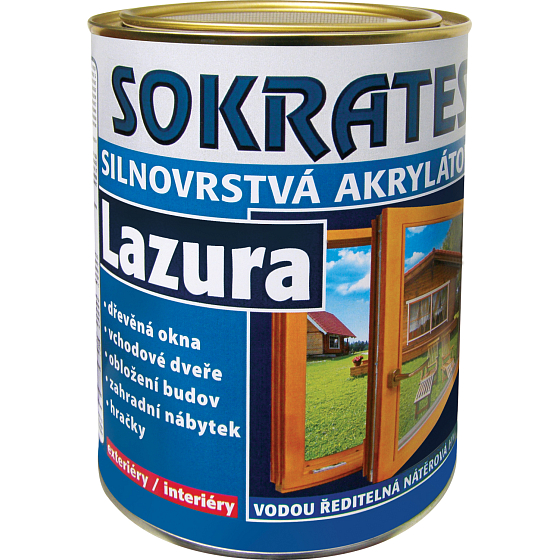 Sokrates Lazura dickschichtlasur für Holz, klar, 0,7 kg