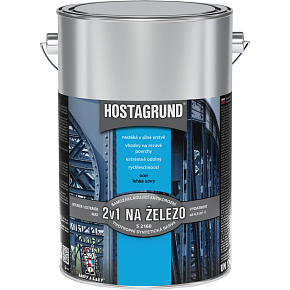 Hostagrund 2v1 S2160 Grund- und Deckfarbe für Metall, 0199 schwarz, 4 l
