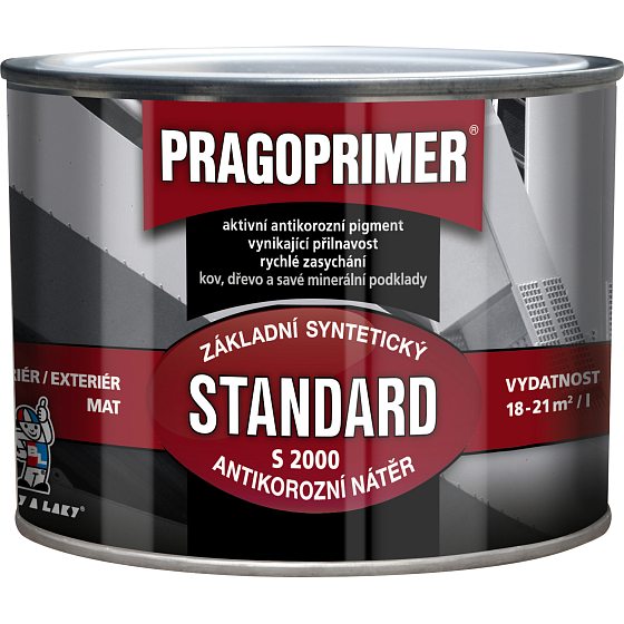 Pragoprimer Standard S2000 Grundierungslack für Metall, 0110 grau, 350 ml