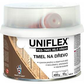 Uniflex PES-TMEL Holz, Holzspachtel, weiß, 500 g