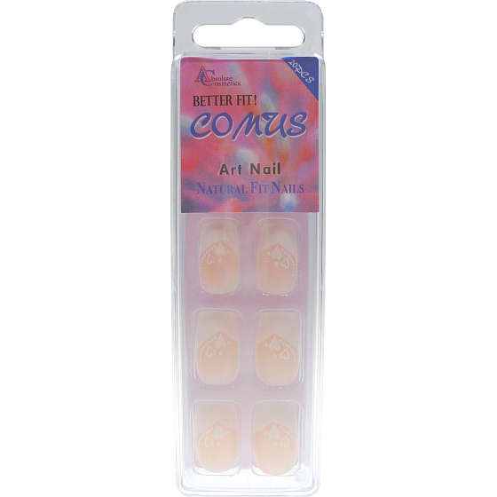 Absolute Cosmetics Comus Art Nagel künstliche Nägel French Manicure mit Herzen FMN04 20 Stück