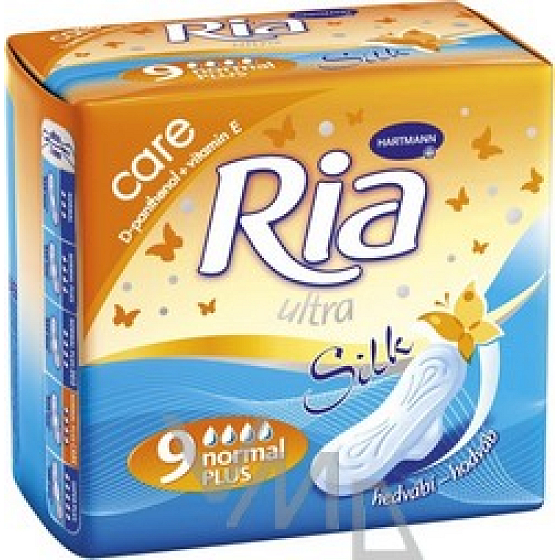 Ria Ultra Silk Normal Plus Pflege Damenbinden 9 Stück