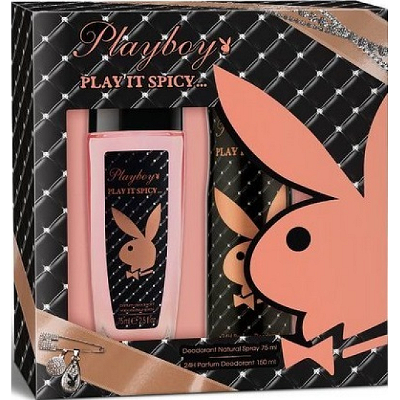 Playboy Play It Würziges parfümiertes Deodorantglas für Frauen 75 ml + Deodorantspray 150 ml, Kosmetikset