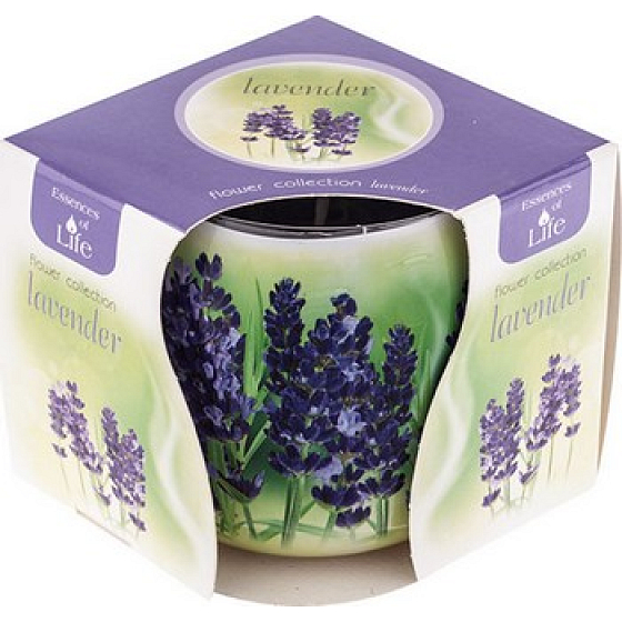 Essenzen des Lebens Lavendel aromatische Kerze in Glas 100 g