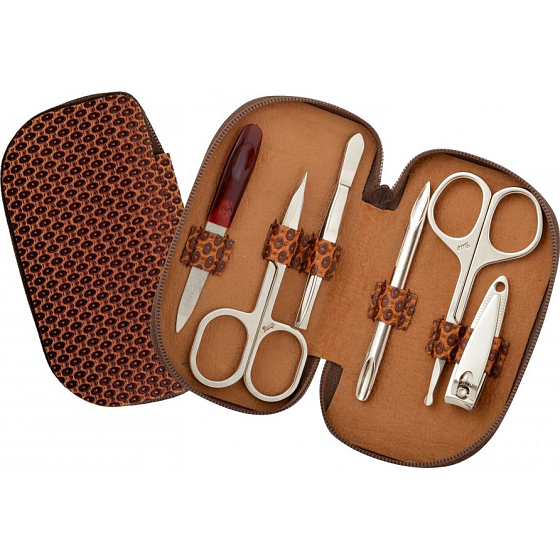 Dup Manicure Homme Kunstleder 6 Stück Braun für Herren Modell 3500/5219