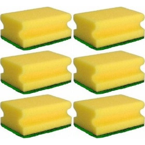 Tinky Sponge für Geschirr in Form von 9 x 6 x 4 cm 6 Stück