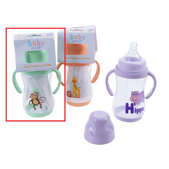 Baby First Monkey 0+ Babyflasche mit Griffen 250 ml