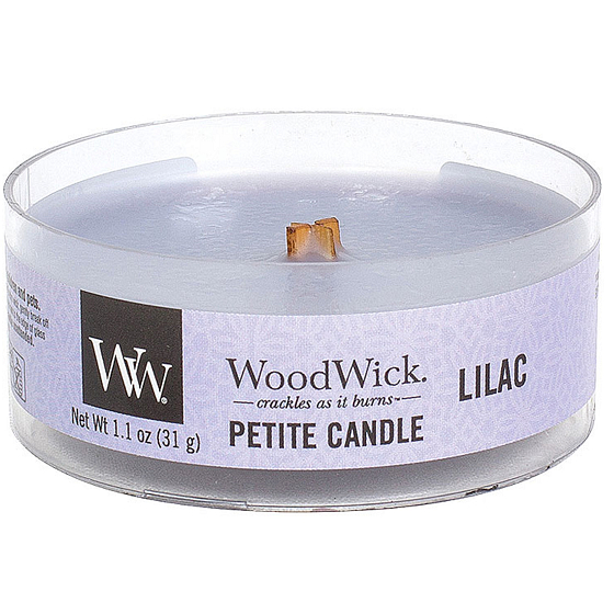 WoodWick Lilac - Flieder Duftkerze mit Holzdocht zierlich 31 g
