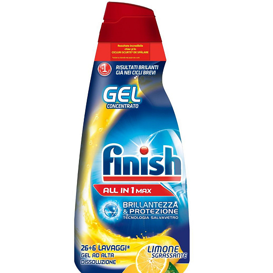 Fertig All In 1 Max Lemon Gel Geschirrspüler Reiniger 650 ml