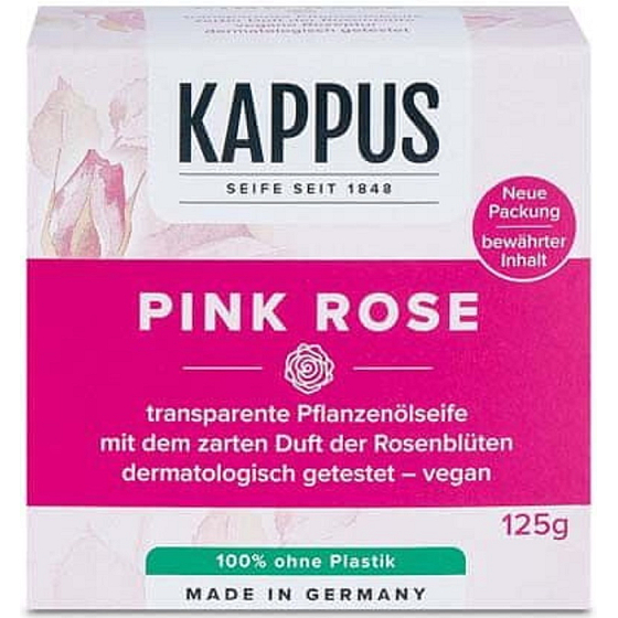 Kappus Pink Rose - Rose Luxusseife mit natürlichen Ölen 125 g