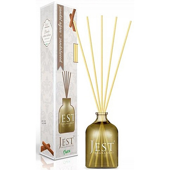 Cimen Jest Sandelholz Aroma Diffusor mit natürlichen Rattanstäbchen für eine allmähliche Duftfreisetzung 100 ml