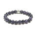 Lepidolith dunkelviolett Armband elastisch Naturstein, Kugel 8 mm / 16-17 cm, Sportler Amulett