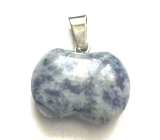 Sodalith Apfel der Erkenntnis Anhänger Naturstein 1,5 cm, Kommunikationsstein