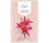 Bohemia Gifts Aromatisch duftende Karte Rote Blumen zarter und reiner Duft 10,5 x 16 cm