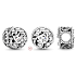 Sterling Silber 925 Theatermasken, Tragödie und Komödie, Perle auf Armband Symbol