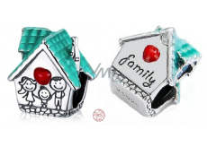 Charme Sterling Silber 925 Haus wo die Liebe wohnt, Perle am Armband Familie