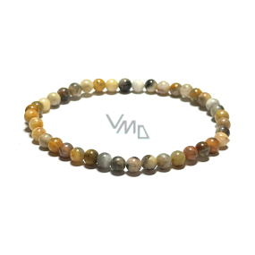 Achate Verrücktes elastisches Armband aus Naturstein, Kugel 4 mm / 19 cm, Stabilität, Energie, Selbstvertrauen Achate Verrücktes elastisches Armband aus Naturstein, Kugel 4 mm / 19 cm, Stabilität, Energie, Selbstvertrauen