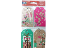 Albi Jmenovka na dárek Růžovo - tyrkysový kraft 12 kusů