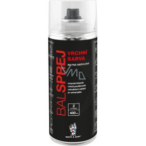 BALSPREJ oberflächen universale Acrylfarbe in Sprayform, RAL 9010 weiß matt, 400 ml