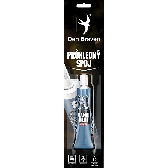 Den Braven Mamut Glue Crystal universelles Montagekleber, transparent, 25 ml
