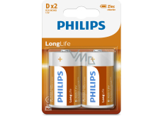 Baterie Philips Longlife 2 ks D R20 mono 1,5V
