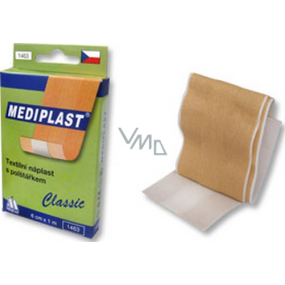 Mediplast Classic Textilpflaster mit Kissen 6 cm x 1 m