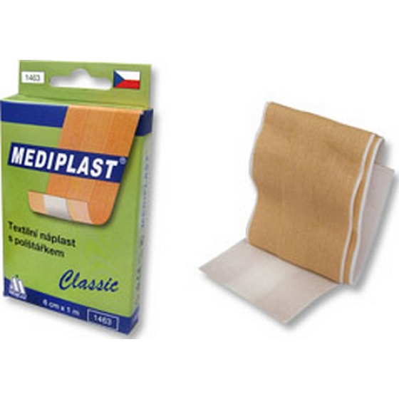 Mediplast Classic Textilpflaster mit Kissen 6 cm x 1 m