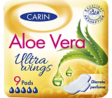 Carin Ultra Wings Aloe Vera Einlagen mit Flügeln, 9 Stück
