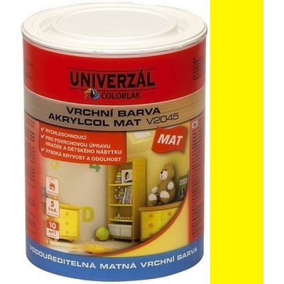 Colorlak Akrylcol Mat V2045 Mattdecklack auf Wasserbasis Gelber Honig 0,6 l