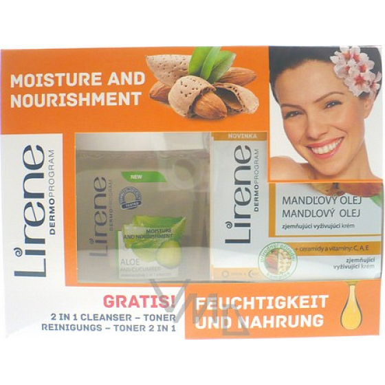 Lirene Mandelölcreme 50 ml + Tonic 125 ml, Kosmetikset