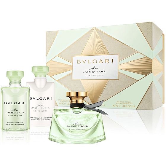 Bvlgari Mon Jasmin Noir L Eau Exquise Eau de Toilette 50 ml + Körperlotion 40 ml + Duschgel 40 ml, Geschenkset