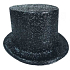 Karneval Zylinder 25 cm schwarz