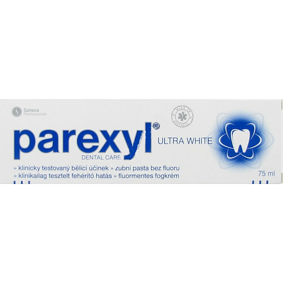 Parexyl Ultra White fluorfreie Zahnpasta mit einer Aufhellungswirkung von 75 ml