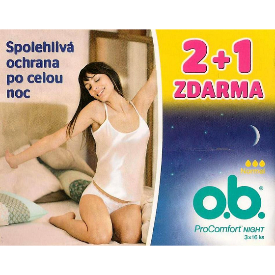 o.b. ProComfort Night Normal Tampons 3 x 16 Stück